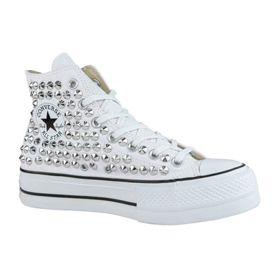 CONVERSE PLATFORM PERSONALIZZATE BIANCA IDRA