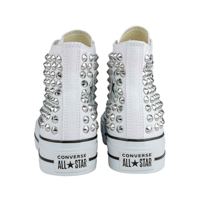 CONVERSE PLATFORM PERSONALIZZATE BIANCA IDRA