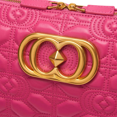 LA CARRIE STICH&SPUN DOCTOR FUXIA LEATHER BAG