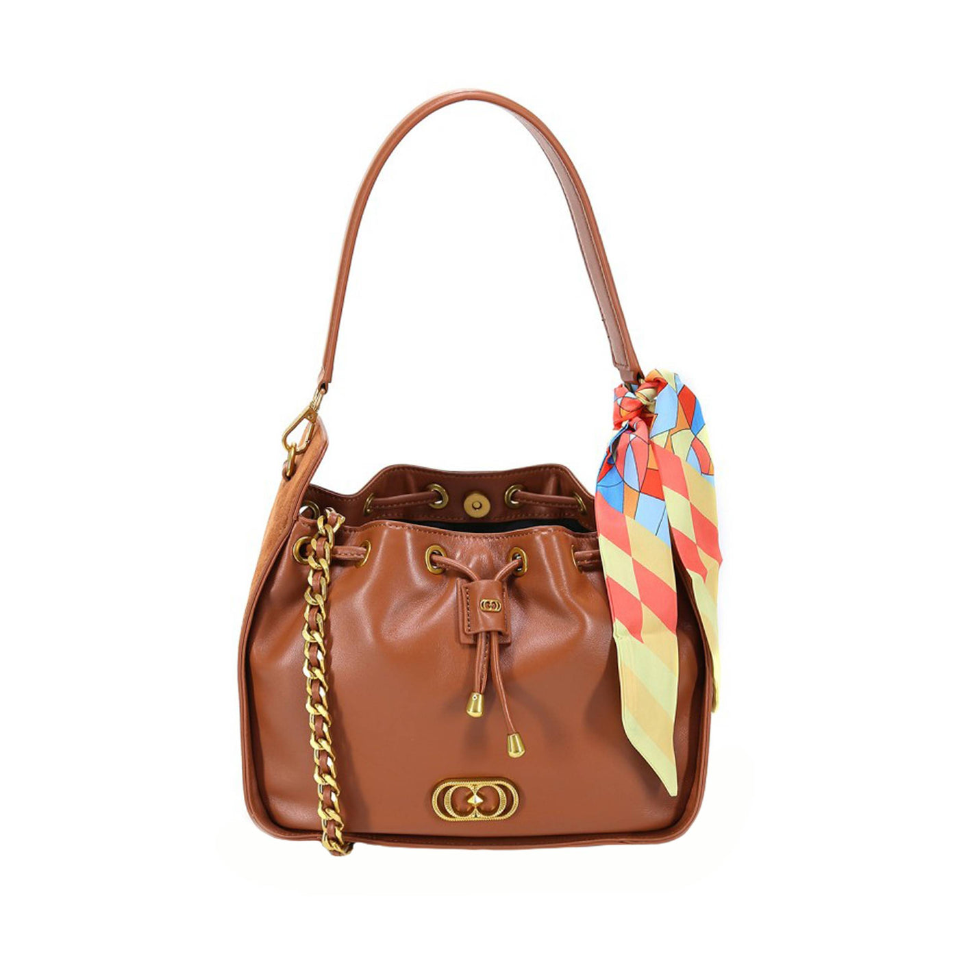 LA CARRIE TRANSITION FRED BUCKET CUOIO LEATHER BAG