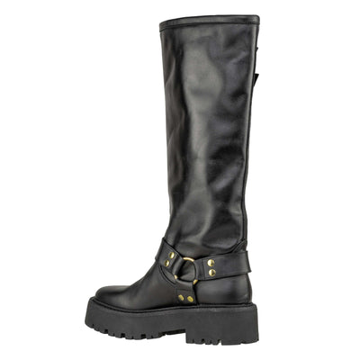 Q79 M3881 STIVALE BIKER VITELLO NERO