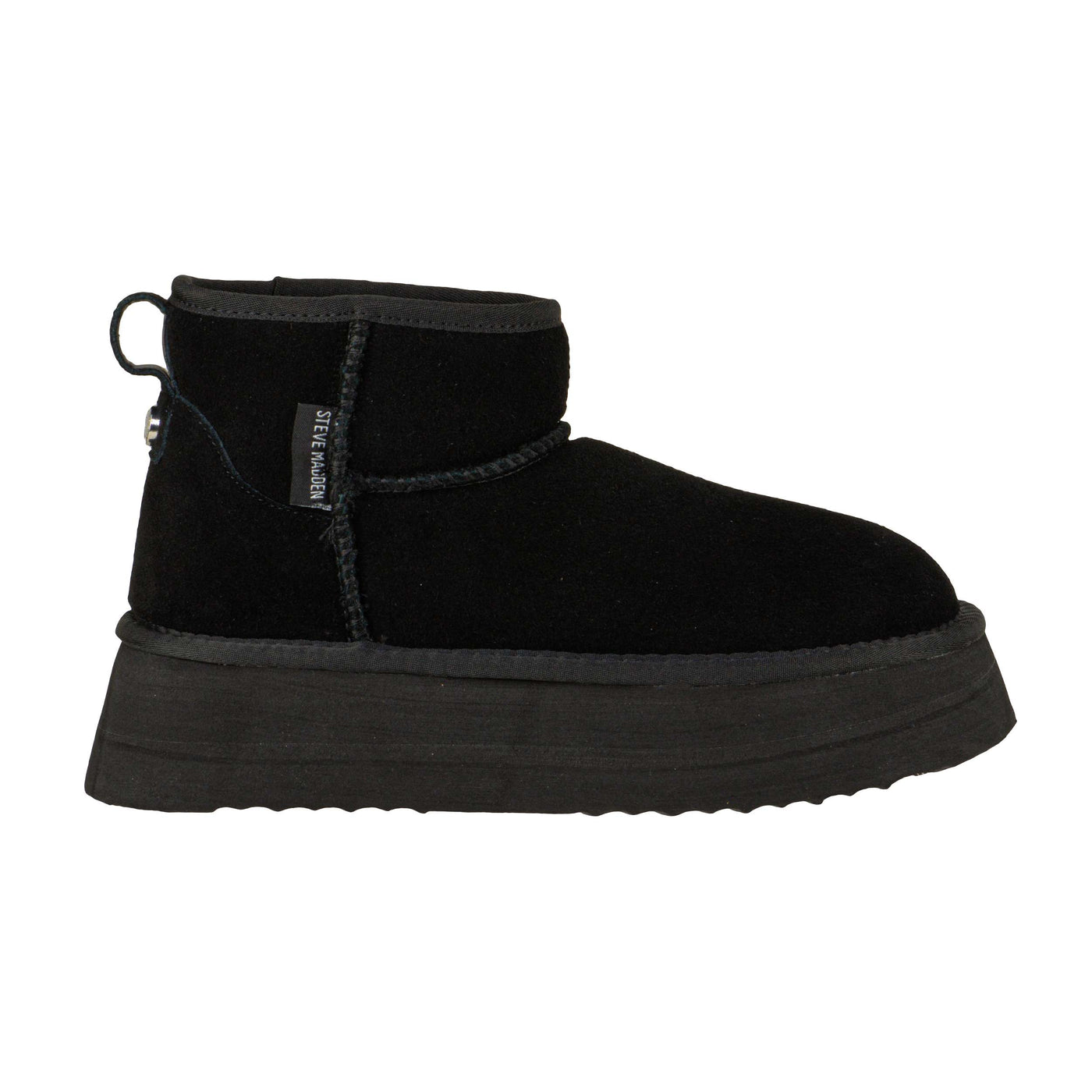 STEVE MADDEN CAMPFIRE BLACK SUEDE