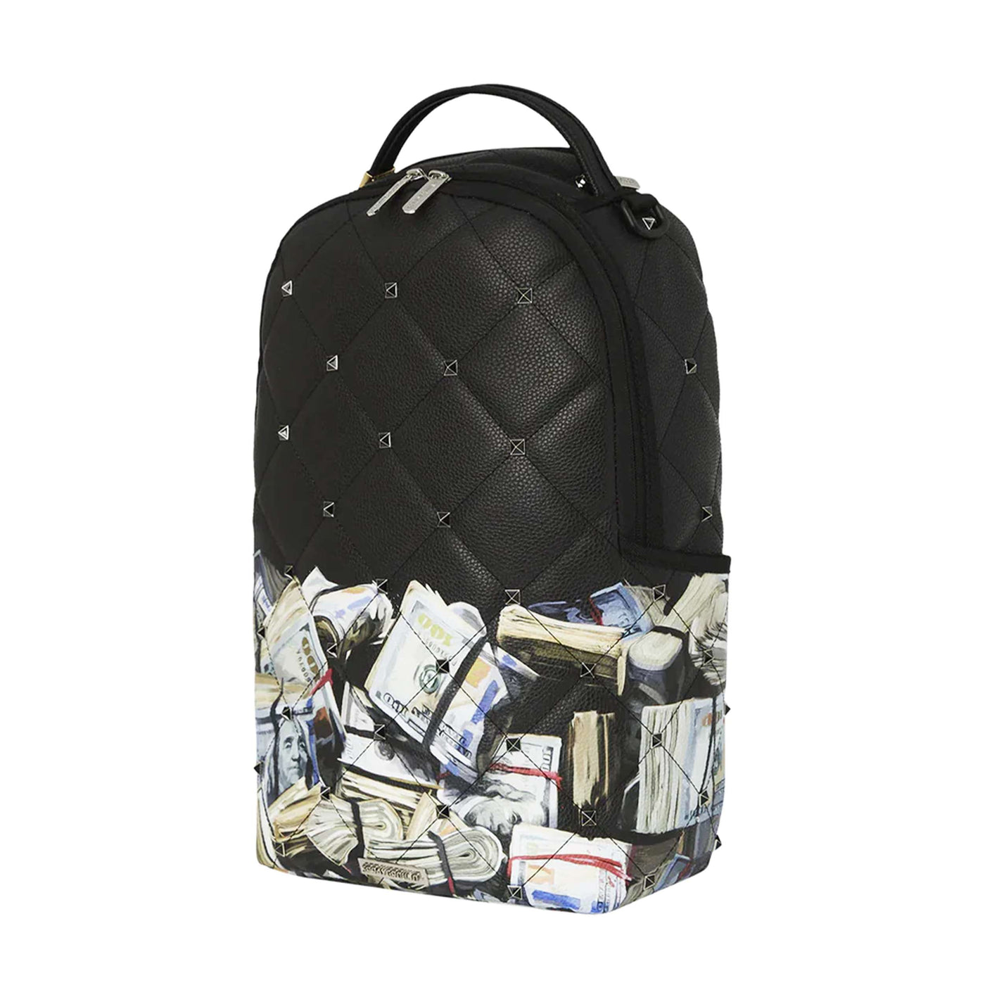 SPRAYGROUND QUILTED MONEY STASH STUDDED BACKPACK