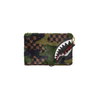 SPRAYGROUND GREEN 3AM FUR POUCHETTE